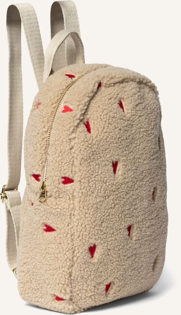 Beige STUDIO NOOS Rugtas TEDDY HEARTS MINI BACKPACK Beige STUDIO NOOS Rugtas TEDDY HEARTS MINI BACKPACK - large