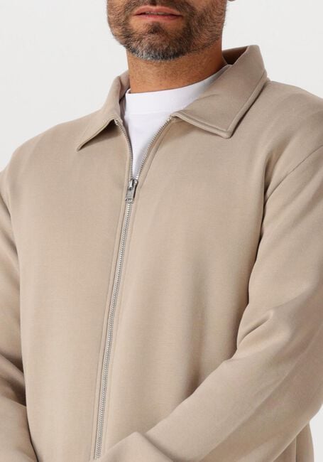 Beige SELECTED HOMME Vest SLHEMANUEL SOFT FULL ZIP SWEAT NOOS - large