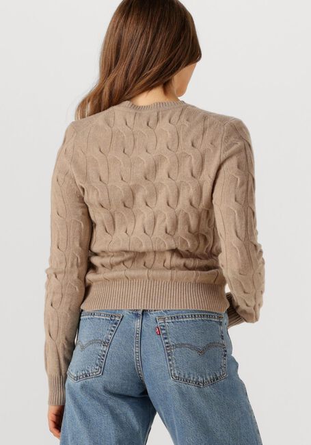 Beige TOMMY HILFIGER Trui SOFT WOOL CABLE C-NK LS CARDIGAN - large