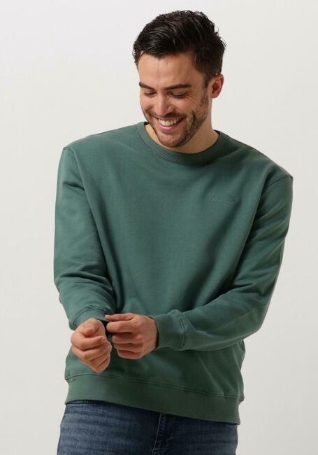 PURE PATH Pull CREWNECK WITH CHEST EMBROIDERY en vert - large