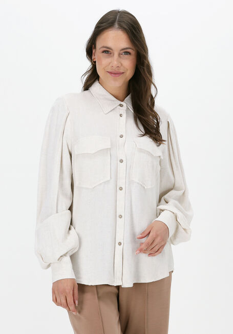 Beige Y.A.S. Blouse YASVIGGI LS SHIRT - large