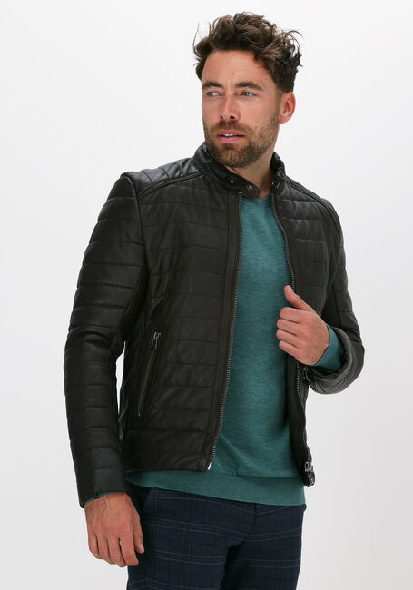 GOOSECRAFT Veste en cuir GC KNIGHT BIKER en marron - large