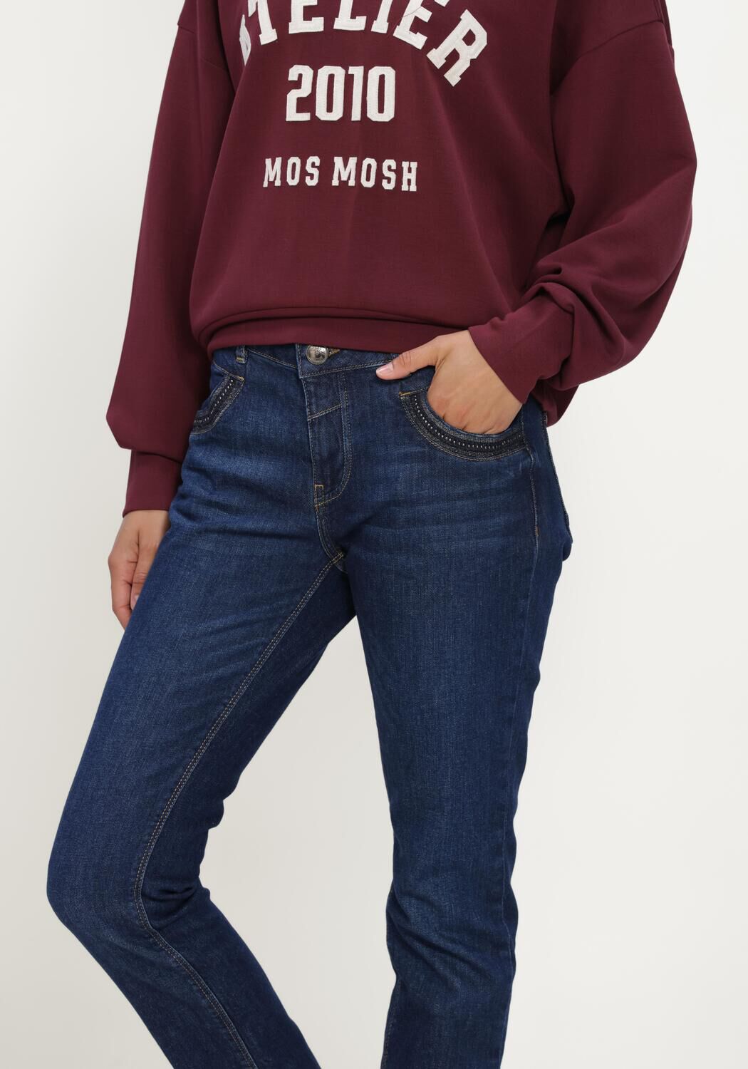 MOS MOSH Skinny jeans MMNAOMI BRAN JEANS en bleu - large