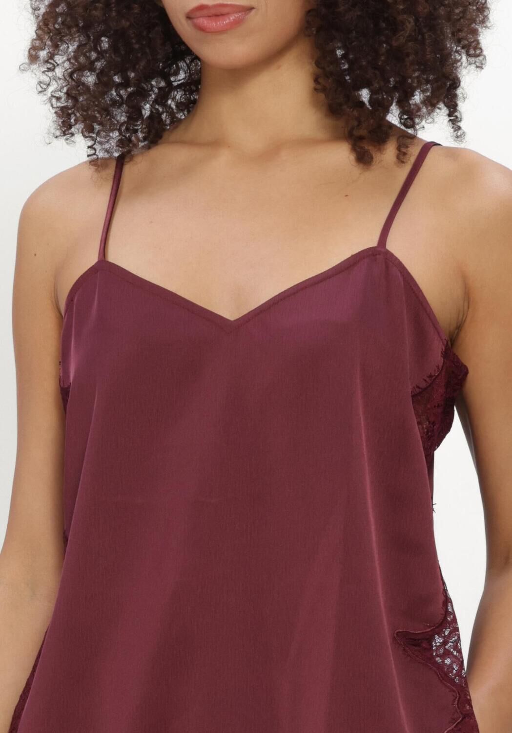 CATWALK JUNKIE Haut LACE SPAGHETTI TOP Bordeaux - large
