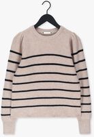 CO'COUTURE Pull ROW STRIPE PUFF KNIT Sable