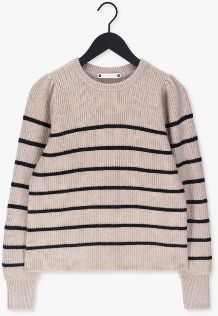 CO'COUTURE Pull ROW STRIPE PUFF KNIT Sable - large