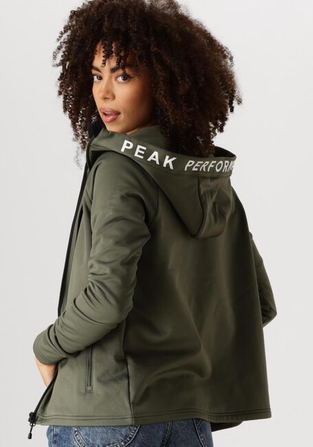 Groene PEAK PERFORMANCE Vest W RIDER ZIP HOOD - large