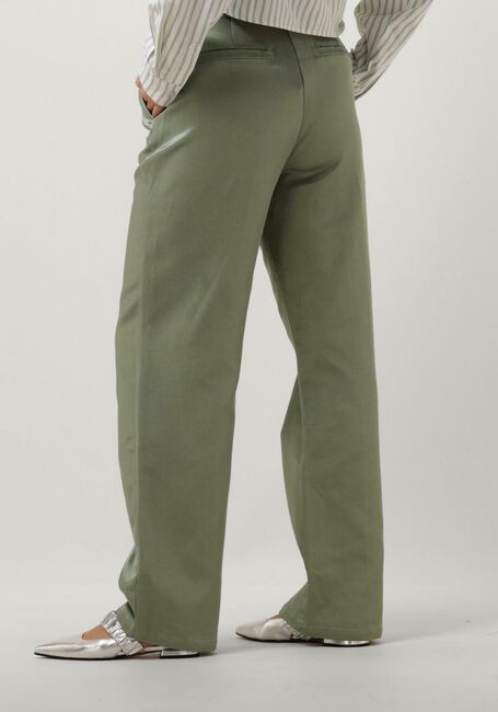 COLOURFUL REBEL Pantalon WENDE SATIN PINTUCK LOW PANTS en vert - large