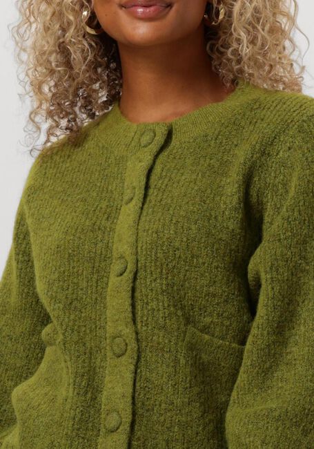 SELECTED FEMME Gilet SLFSIA RAS LS KNIT POCKET en vert - large