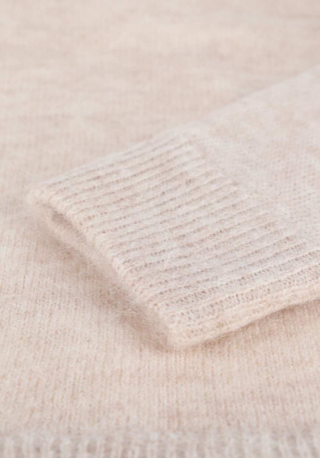 Beige SELECTED WOMEN Trui LULU LS KNIT V-NECK B - large