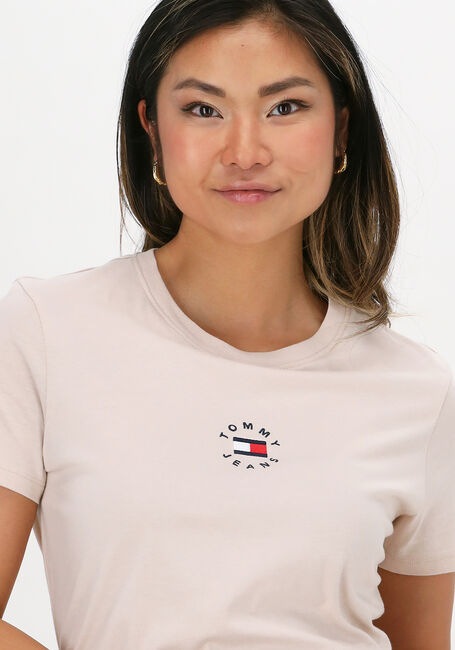 TOMMY JEANS T-shirt TJW SLIM TINY TOMMY 2 TEE en beige - large