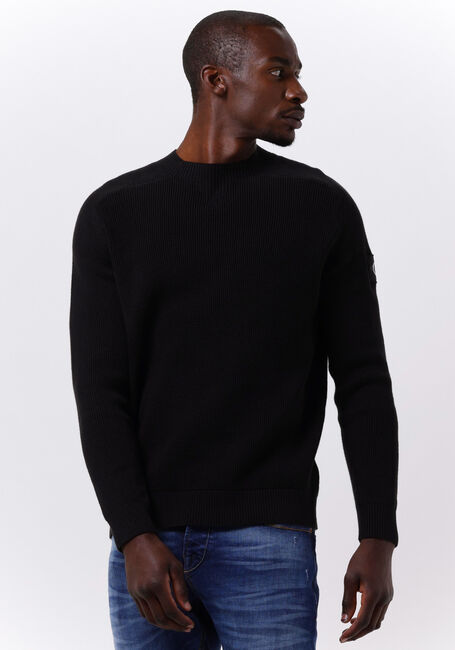 CALVIN KLEIN Chandail MONOLOGO BADGE SWEATER en noir - large