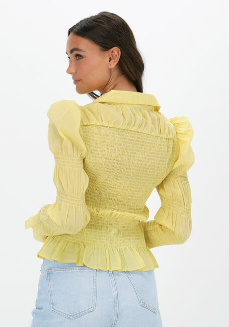 NA-KD SMOCKED FRILL BLOUSE Blouses en jaune - large