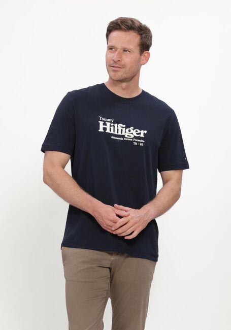 TOMMY HILFIGER T-shirt NAUTICAL CHEST GRAPHIC REG TEE Bleu fonc&eacute; - large
