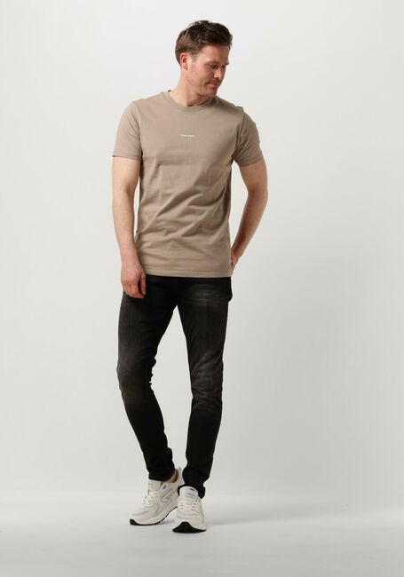PURE PATH T-shirt TSHIRT WITH FRONT AND BACK PRINT en taupe - large