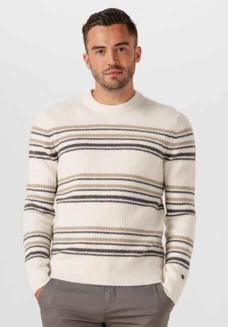 CAST IRON Pull REGULAR FIT COTTON BLEND STRETCH Blanc - large