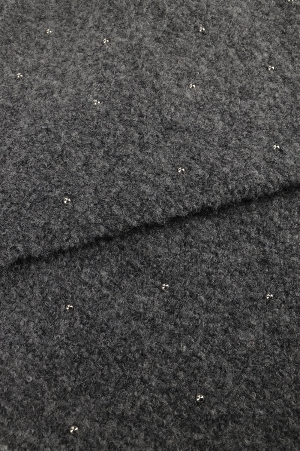 STUDIO AR ALICE BOUCLE KNIT Foulard Gris fonc&eacute; - large