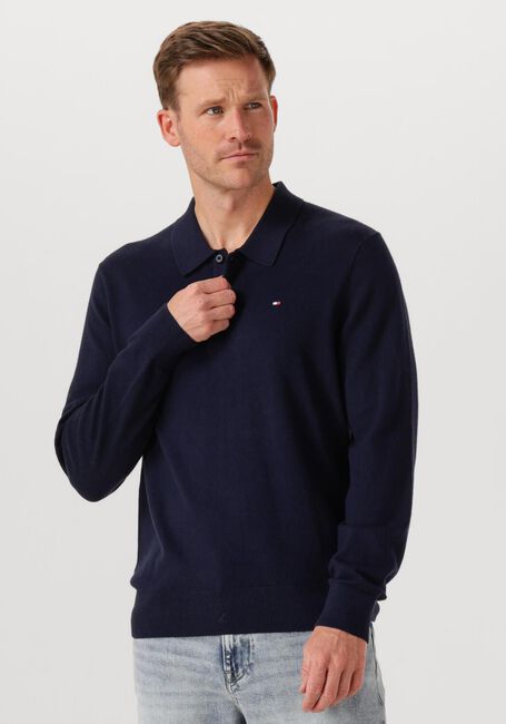 TOMMY HILFIGER Pull PIMA ORG CTN CASHMERE LS POLO Bleu foncé - large