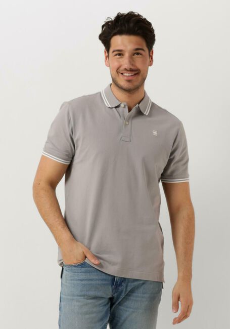 G-STAR RAW Polo DUNDA SLIM STRIPE POLO S/S Gris clair - large