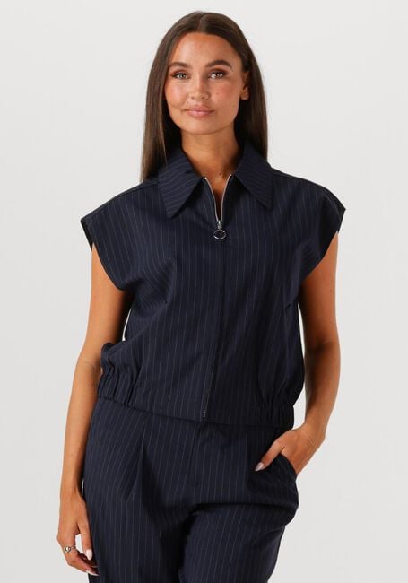 WITHBLACK Gilet WBLVALENTINA STRIPED VEST Bleu foncé - large