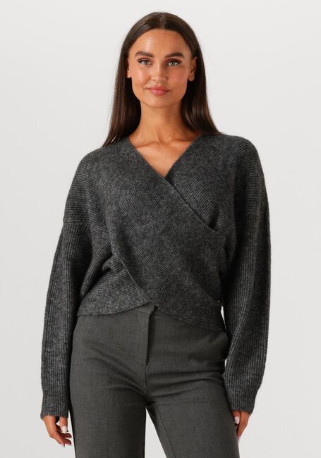 MSCH COPENHAGEN Pull MSCHZINELLE HOPE WRAP PULLOVER Gris foncé - large