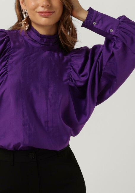 Paarse CO'COUTURE  KIRA PLEAT BLOUSE - large
