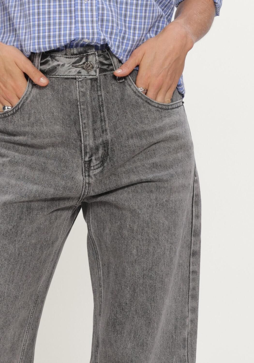 Grijze HAUTE L'AMITI&Eacute; Jeans FLIP BARREL GREY TALL JEANS - large