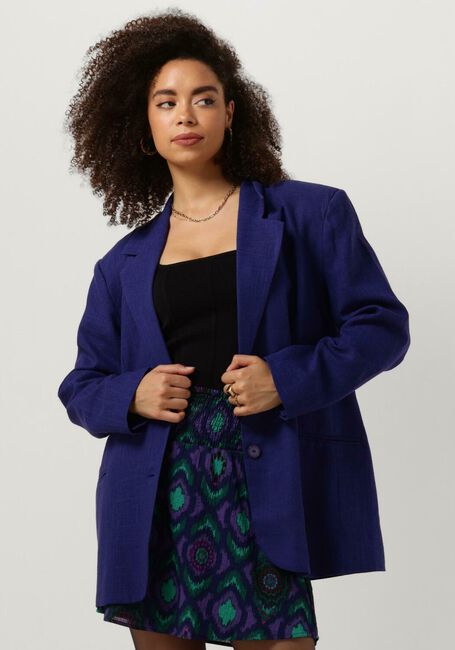 ALIX THE LABEL Blazer LADIES WOVEN BOUCLE OVERSIZED BLAZER en bleu - large