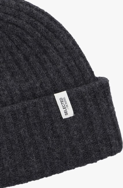 Grijze SELECTED HOMME Muts MERINO WOOL BEANIE - large