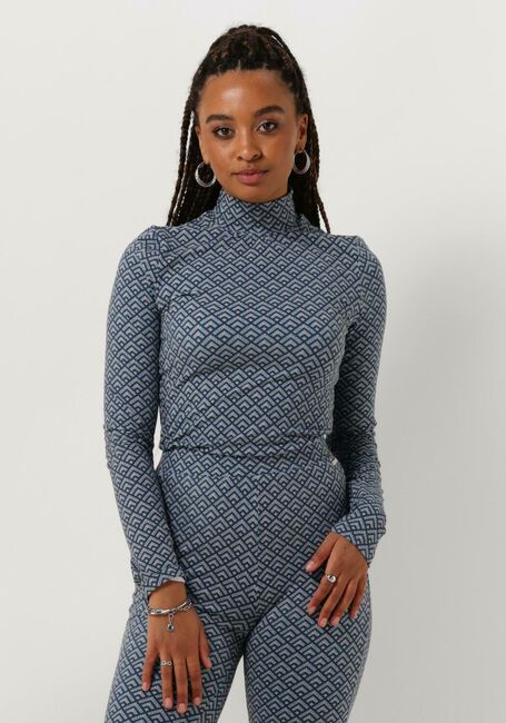 COLOURFUL REBEL NEYO SMALL GEO PEACHED TURTLENECK TOP Hauts & T-shirts en bleu - large