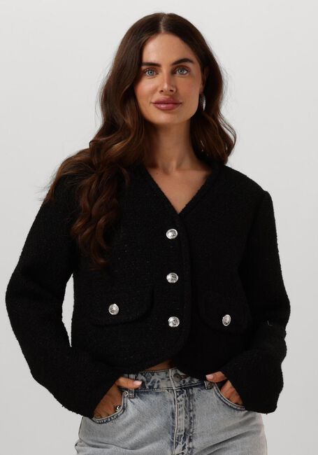 NEO NOIR Gilet MANUA BOUCLE JACKET en noir - large