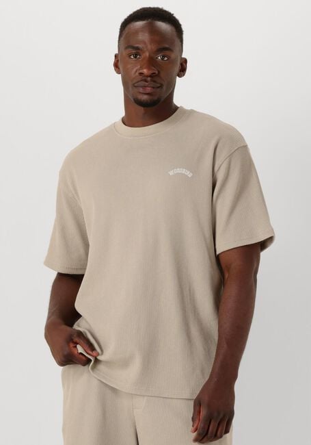 Zand WOODBIRD T-shirt WBBAINE WAFFEL TEE - large