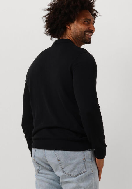 SELECTED HOMME Pull SLHREG-DAN KNIT LS POLO O en noir - large