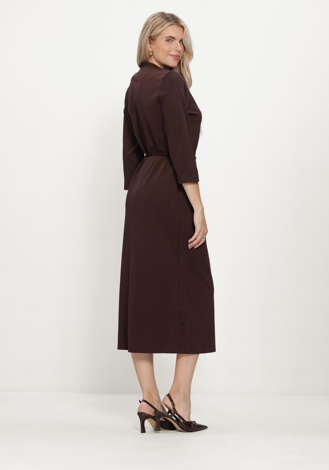 Bruine FREEBIRD Midi jurk DEVOTED - large