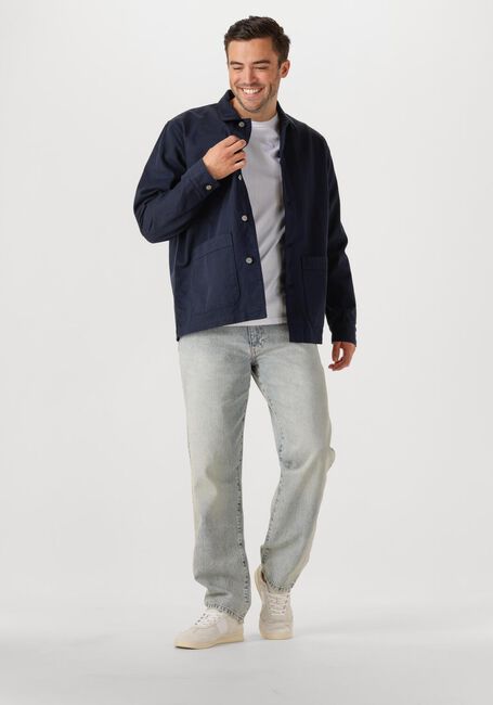 Donkerblauwe FORÉT  ROWAN LOGO OVERSHIRT - large