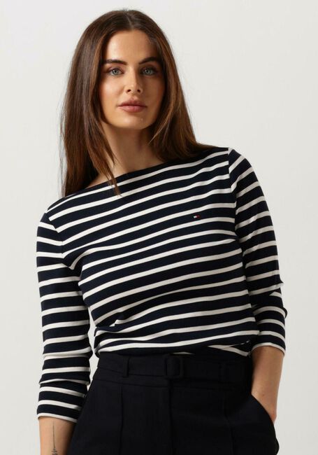 TOMMY HILFIGER NEW CODY SLIM BOAT-NK SS 3/4SLV Hauts & T-shirts Bleu fonc&eacute; - large