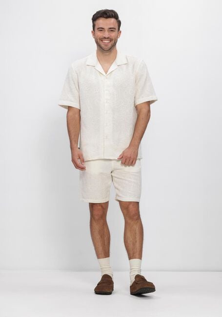 Witte BUTCHER OF BLUE Casual overhemd ALEX RESORT EMBRO SHIRT SS - large