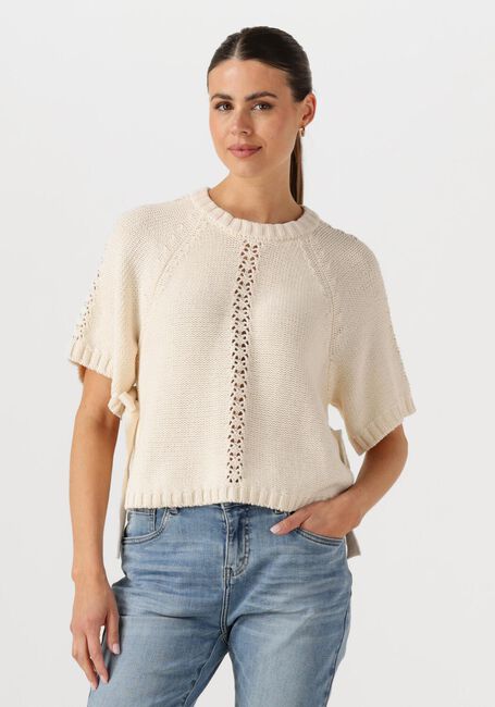 Y.A.S. Pull YASLAMINA SS KNIT TOP Écru - large