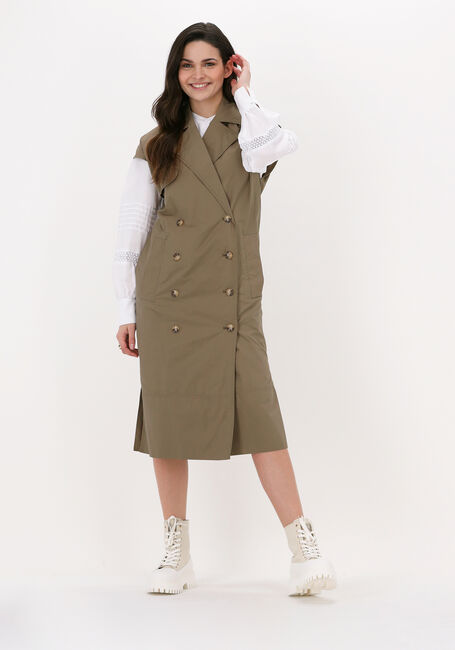 LEVETE ROOM Gilet MARILYN 8 WAISTCOAT Kaki - large