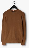 TOMMY HILFIGER Pull EXAGGERATED STRUCTURE CREW NECK en camel