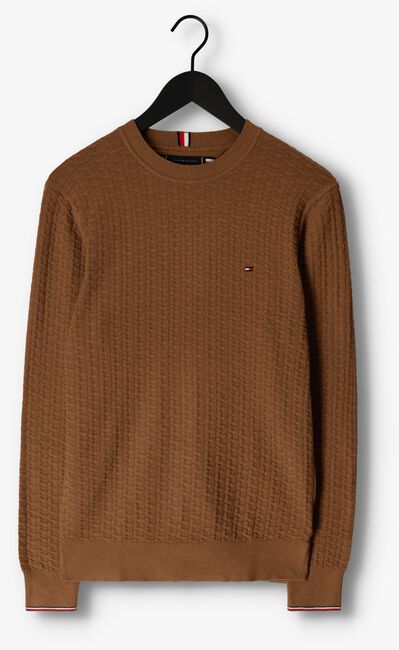TOMMY HILFIGER Pull EXAGGERATED STRUCTURE CREW NECK en camel - large