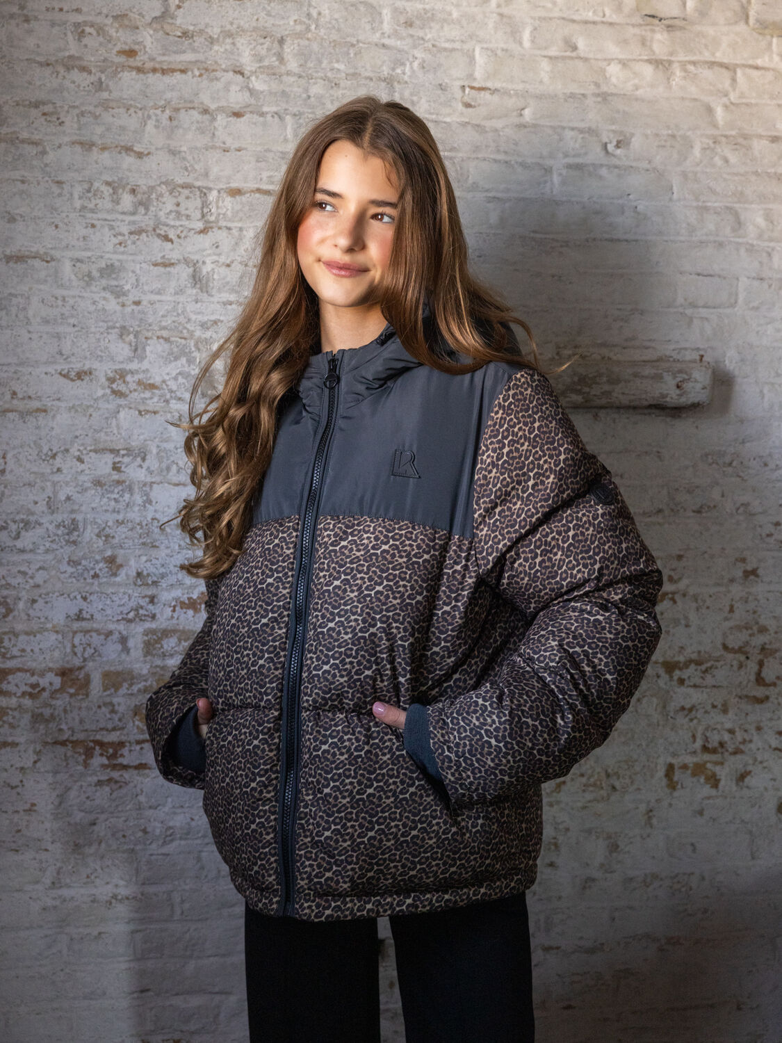 Bruine LOOXS 10sixteen Gewatteerde jas 2531-5211 - large