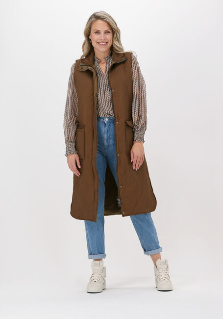 OBJECT Veste sans manches IRIS PADDED WAISTCOAT en camel - large