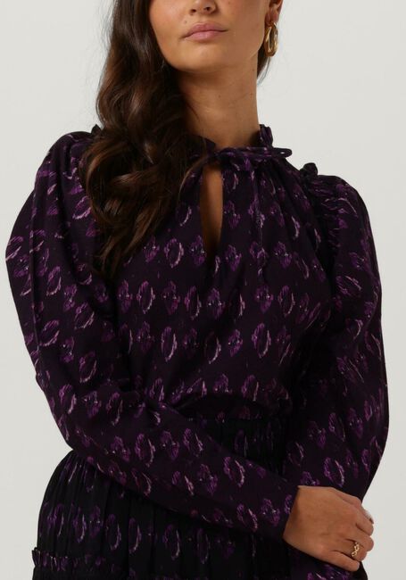 Paarse NOTRE-V  BLOUSE PRINT NV-ARAH - large