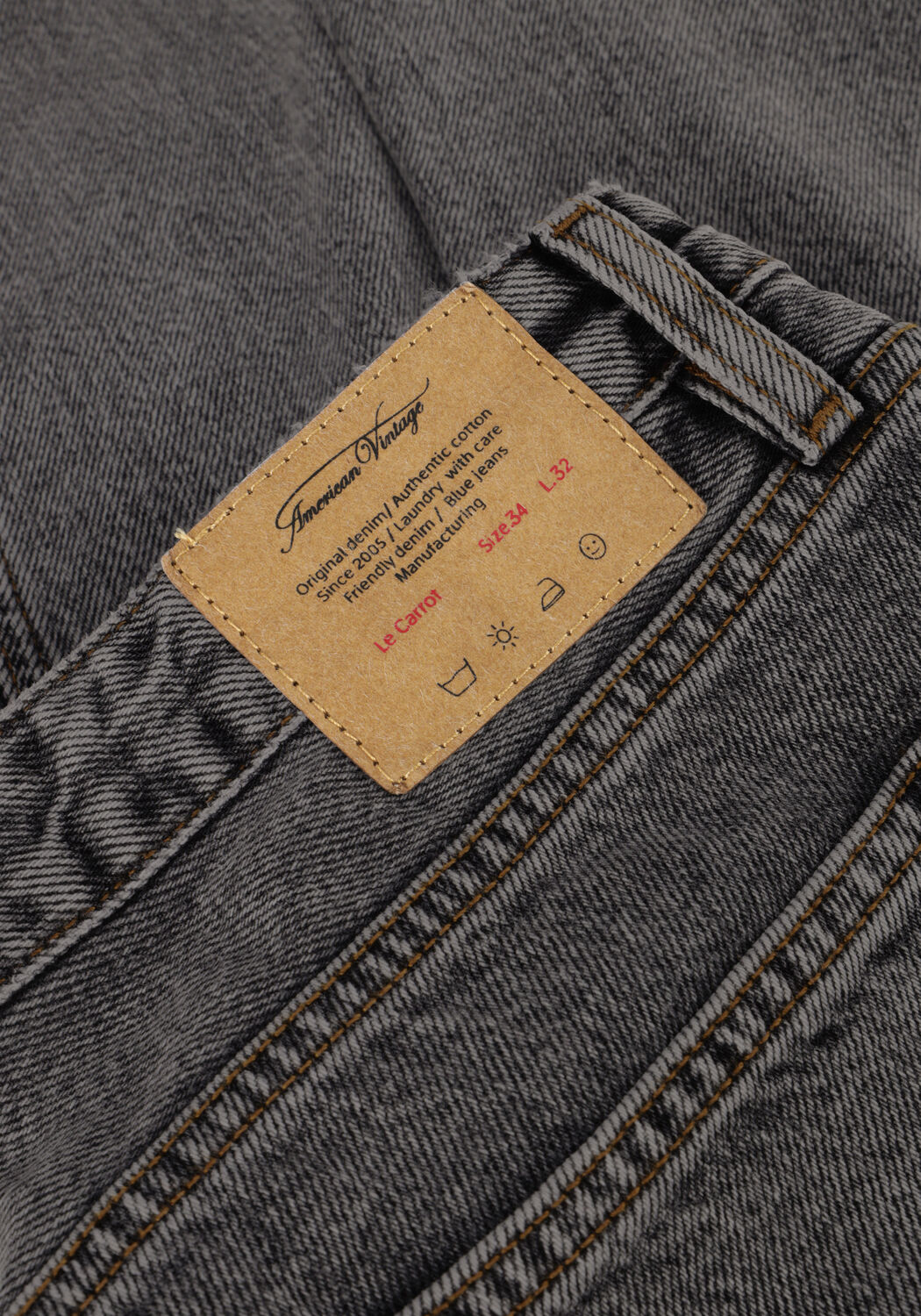 AMERICAN VINTAGE Jeans tapered YOPDAY-B en gris - large