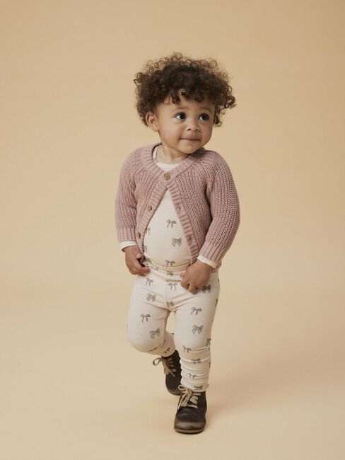 Lichtroze LIL' ATELIER Vest NBNEMLEN LS KNIT CARD LIL NOOS - large