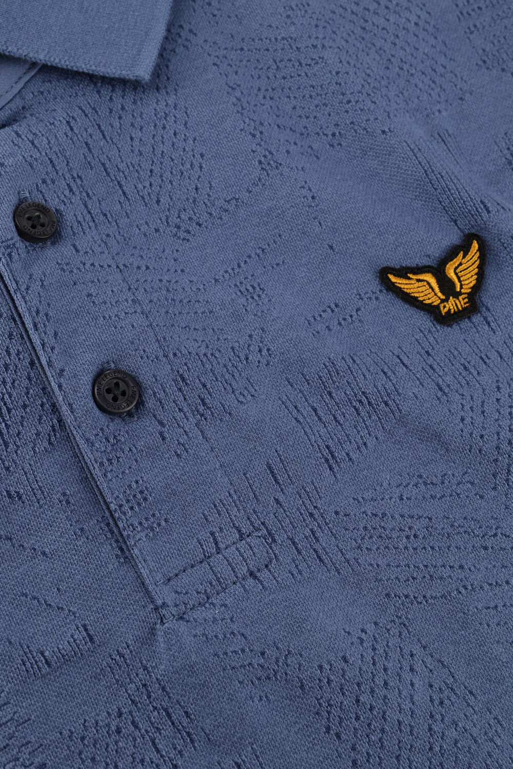 PME LEGEND Polo JACQUARD JERSEY en bleu - large
