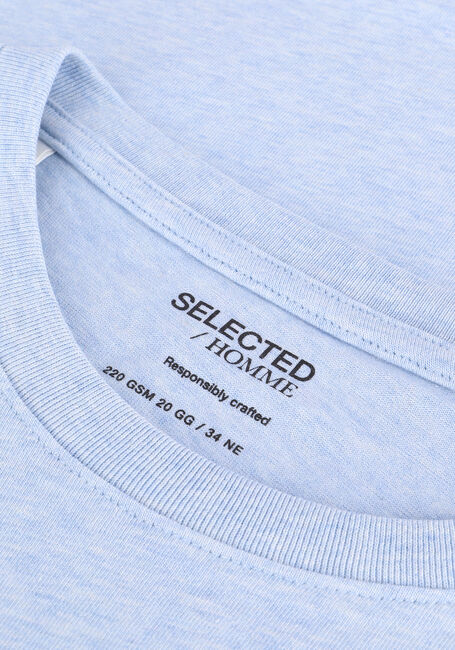 SELECTED HOMME T-shirt SLHLOOSEGILMAN220 SS O-NECK TE Bleu clair - large