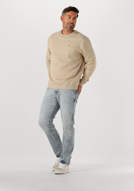 TOMMY JEANS Pull TJM REG S FLAG CREW EXT en beige - large