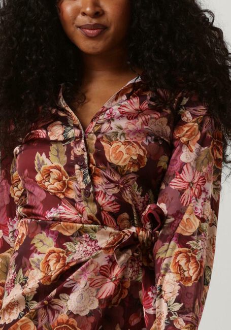 Bruine GUESS Mini jurk LS ALYA PRINTED DRESS - large